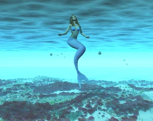 Afwasbaar Fotobehang Zeemeermin Sirene