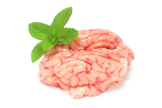 Cervelle de porc et menthe