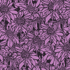 Seamless pattern with flowers