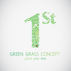 Green grass concept.Vector eps 10