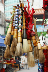 Obraz premium Shanghai, Dongtai antique street market, brush pen