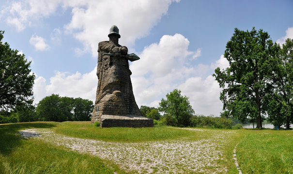Zizka monument with mace