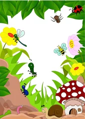 Tuinposter Insecten familie © sunlight789