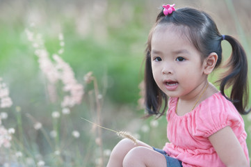 Portrait of little Asian girl