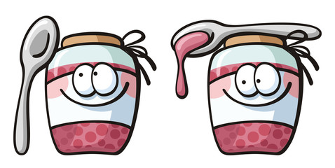 Obraz premium cute foods - jam