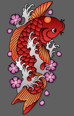 Obraz premium carpa koi color