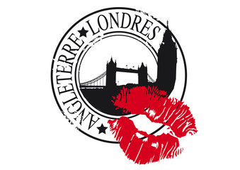 Naklejka premium LONDRES_KISS