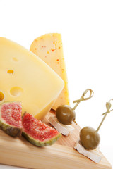 Modern cheese still life.