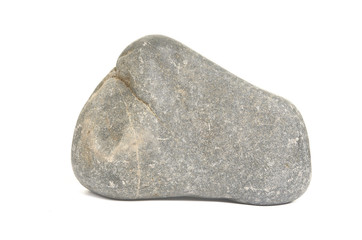 Rock boulder isolated on white