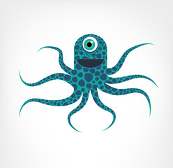 Blue and Green Octopus