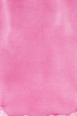 Pink natural handmade watercolor aquarelle painting texture