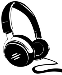 headphones on a white background