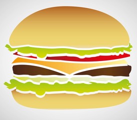 silhouette of a hamburger