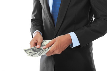 businessman's hand with money