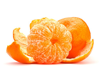 Open tangerine fruit