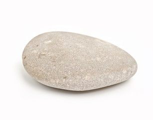 Fototapeta na wymiar Pebble rock isolated against white