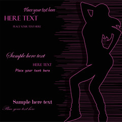 The outline of the dancing girls