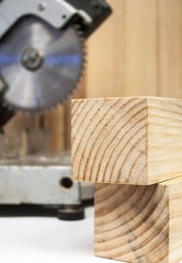 Compound Mitre Saw and planks