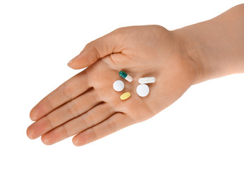 Medikamente auf der Hand