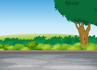 Photo sur Plexiglas Animaux de la forêt arbre à côté de la route
