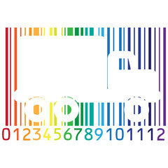 Obraz premium BARCODE COLOR CAR