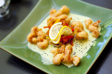 Prawn Wasabi with honey souse