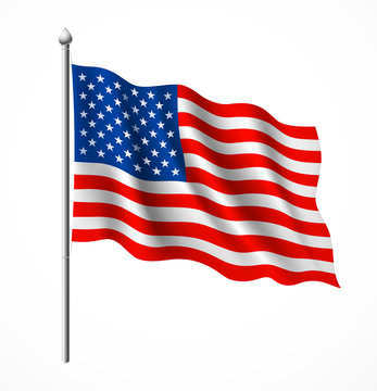 Flag of American, vector illustration