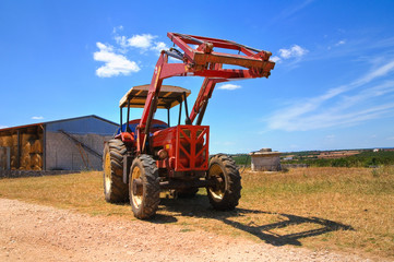 Farm tractor.
