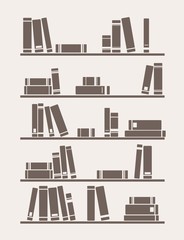 Book on the shelf vector illustration library wallpaper