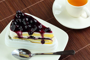 Blue Berry Cake and tea.