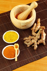 Fresh turmeric powder and turmeric powder with the drug
