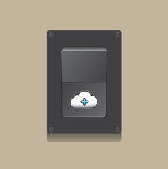 switch open cloud icon concept