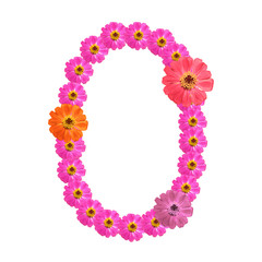 Flower number on isolate. Number zero