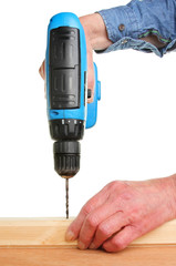 Drilling into wood