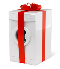 lave linge sur fond blanc 3