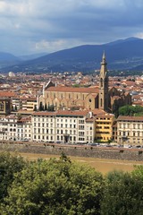 Obraz premium View of Florence with Santa Croce