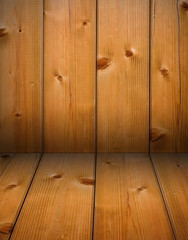 Wooden timber corner