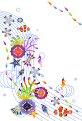 紅型　暑中見舞い