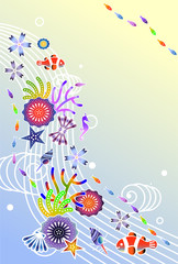 紅型　暑中見舞い