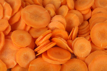 Viele Karottenscheiben