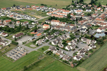 Kuntzig vue du ciel (57 Moselle)