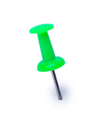 Green button isolated on a white background