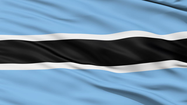 Waving national flag of Botsvana
