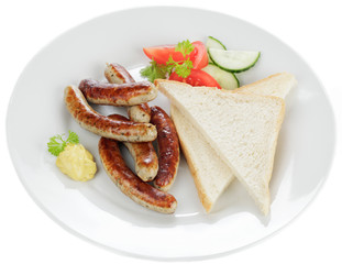 Nürnberger Rostbratwürstchen mit Toastbrot