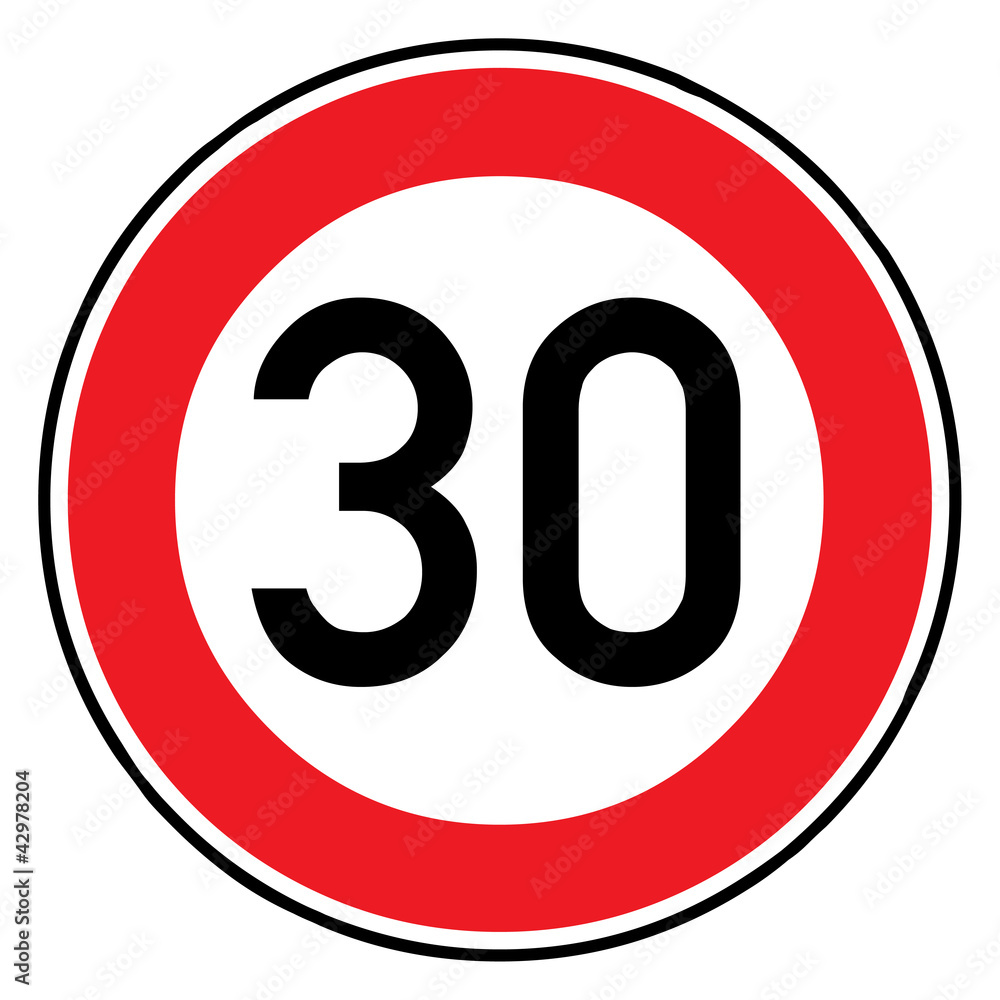 Poster Verkehrsschild - 274 Höchstgeschwindigkeit (30)