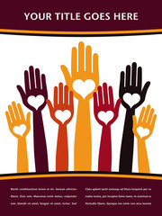 Fototapeta premium Loving hand design vector.