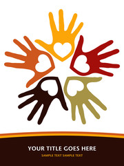 Loving hands design vector.