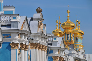 Coupoles dorées à Tsarkoïe Selo.