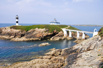 The Pancha island lighthouse, Galicia (Spain)