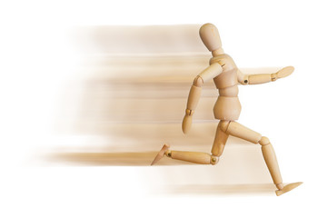 Wooden model run fast